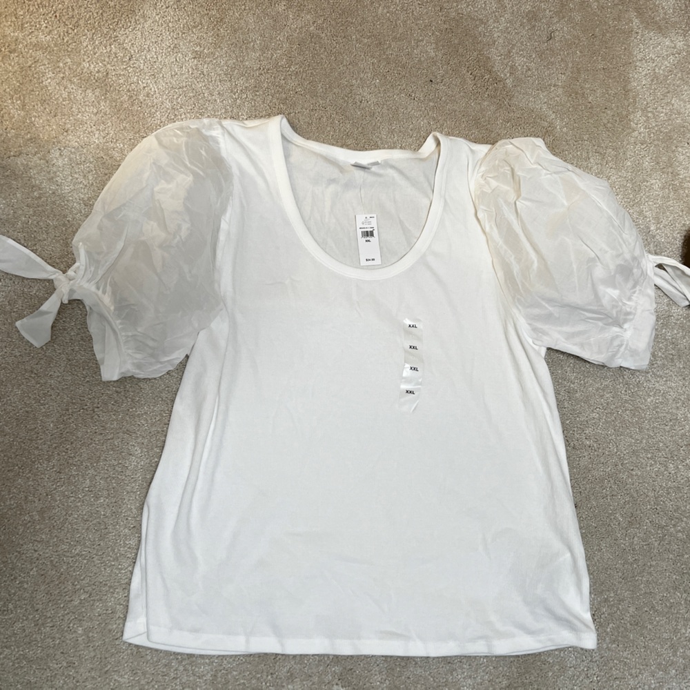 GAP White Puff Sleeve Blouse